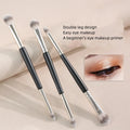 Customized Vegan Synthetic Hair Wood Handle Single Double-end Diagonal Eye Makeup Brush
