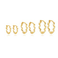 Ins Fashion 925 Silver Plain Simple Round Hoop Earrings Jewelry 18K Gold Plated Twist Sterling Silver  Hoop Earrings for Women