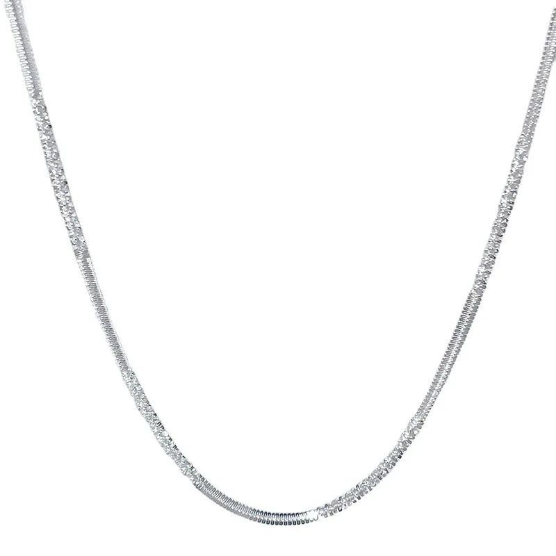 Luxury Designer Snake Bone Necklace for Women Sparkling 925 Silver with Rose Gold Hot Fashion Simple Style
