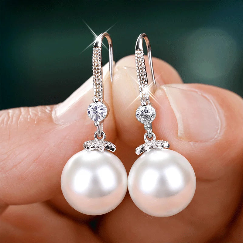 CAOSHI Korean Temperament Popular Trendy Earring Imitation Pearl Earrings Simple Elegant Pearl Earrings Women