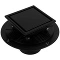 Factory Wholesale 4 Inch Square 304 Stainless Steel Matte Black Tile Insert Floor Drain Vertical Outlet Hidden Shower Drain