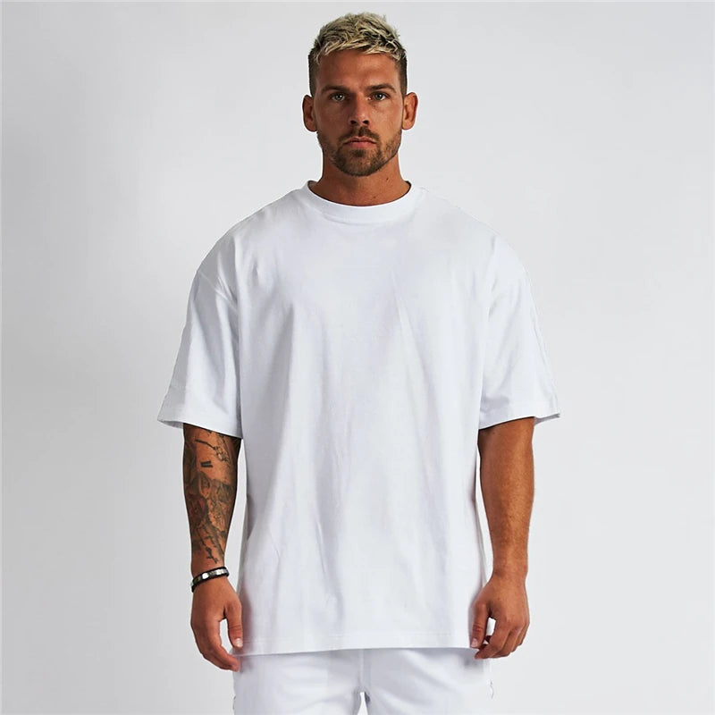 Dry Fit Custom Cut off Workout Fitness Gym T-Shirt for Men Spandex Cotton Breathable Hip Hop Style Knitted