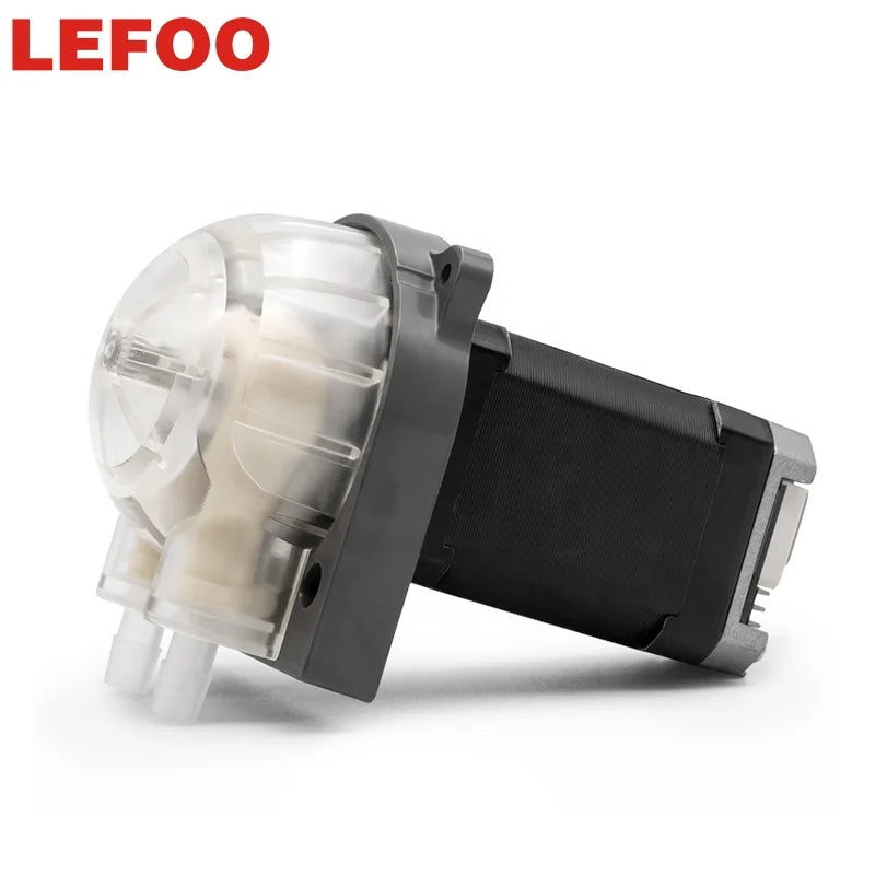 LEFOO OEM ODM 24v Stepper Motor 420ml/min Micro Detergent Dosing Peristaltic Pump for Beverage Sauce Dispensing Filling