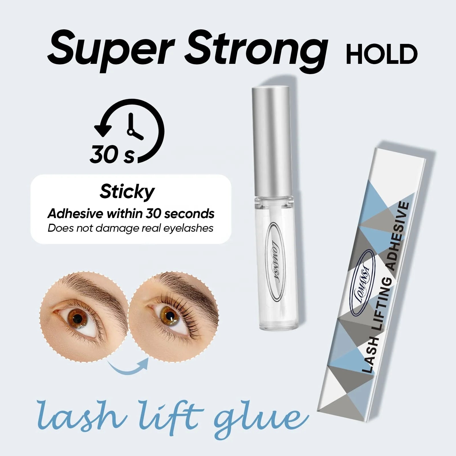 OEM 7mL Fast Drying and Safe Professional Lomansa Lash Lift Glue Adhesive Wholesale Salon and Home clear Lash Lift Glue