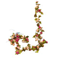 O-X260 Cheap Artificial Hanging Flower Vine Faux Green Plant Garden Decorative Artificial Roses Peonies Flower Ivy Vine Garland