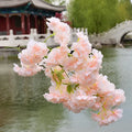New Long Stem Silk Sakura Branches Artificial Japanese Cherry Blossom for Decor