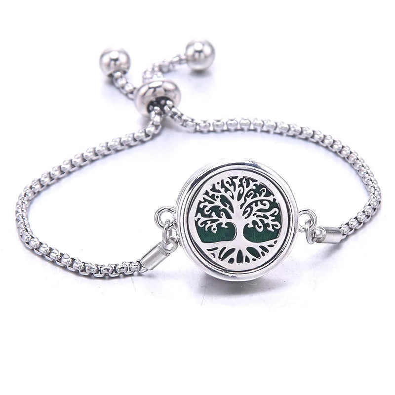 Wholesale Stainless Steel Aromatherapy Diffuser Locket Bracelet Adjustable for Women & Girls Trendy Style for Weddings & Gifts