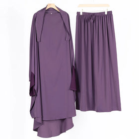 2024 New Women's Dubai Big Swing Solid Color Long-sleeved One-piece Hijab Suit Dress Loose for Muslims