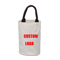 Canvas Shopping Bag Customized Round Bottom Cotton Canvas Cylinder Tote Bag