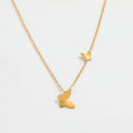 Fenny Wholesale 18K PVD Plated Ready to Ship Dainty Cute Vivid Butterfly Pendant Stainless Steel Necklace for Women