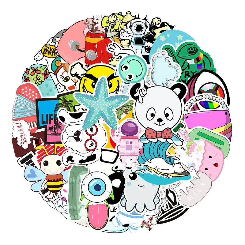 50pcs Hot VSCO Style Fashion Decals Graffiti Sticker
