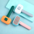 Pet Groom Brush Pet Slicker Brush Uneasy to Break Skin Friendly Self Cleaning Pet Brush