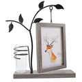HOT Tree Pictures Frames Iron Picture Frame With Wooden Double Sided Hanging Picture Frame Glass Vase for Home Tabletop Decor
