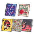 Coarse Cigarette Accessories 20-pack Double-sided Printed Pu Leather Cigarette Box for Men and Women