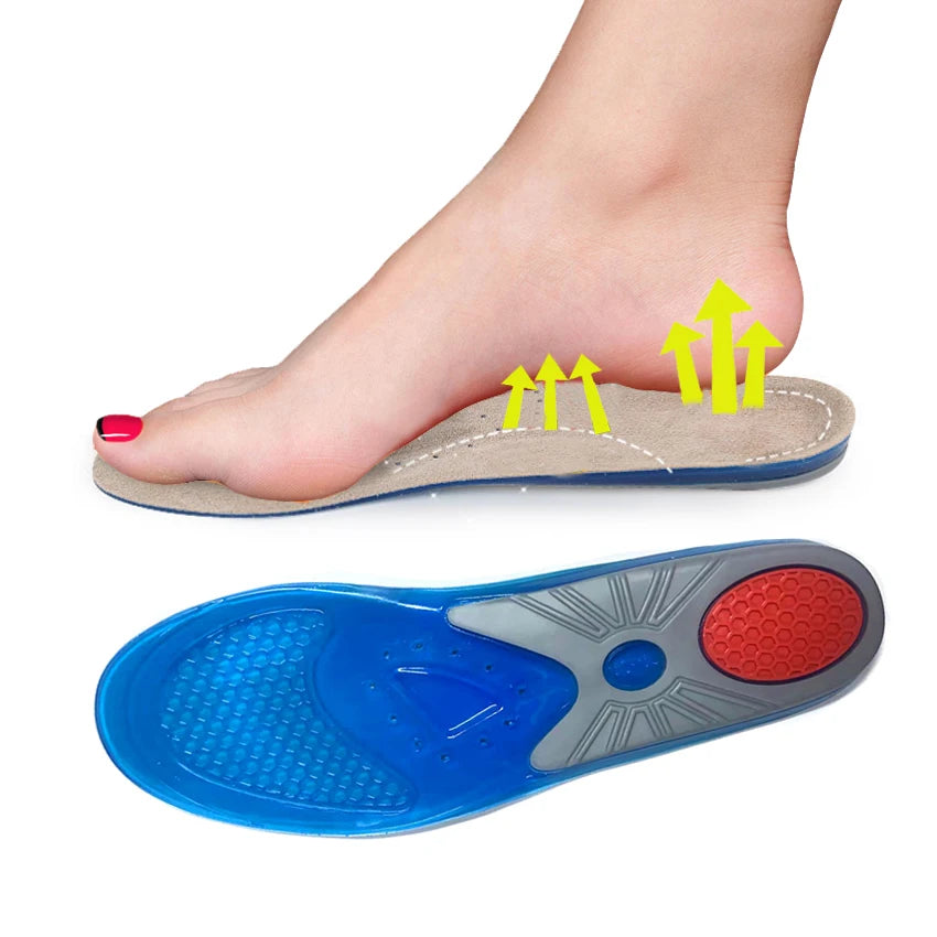 Silicone Non-Slip Gel Soft Sport Shoe Insoles Massaging Insole Orthopedic Foot Care for Feet Shoes Sole Shock Absorption HA00142