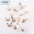 Wholesale Hollow 3D Butterfly Gold Sliver Rose Gold Wall Decoration Reposteria Cake Decoration Tool Accessories