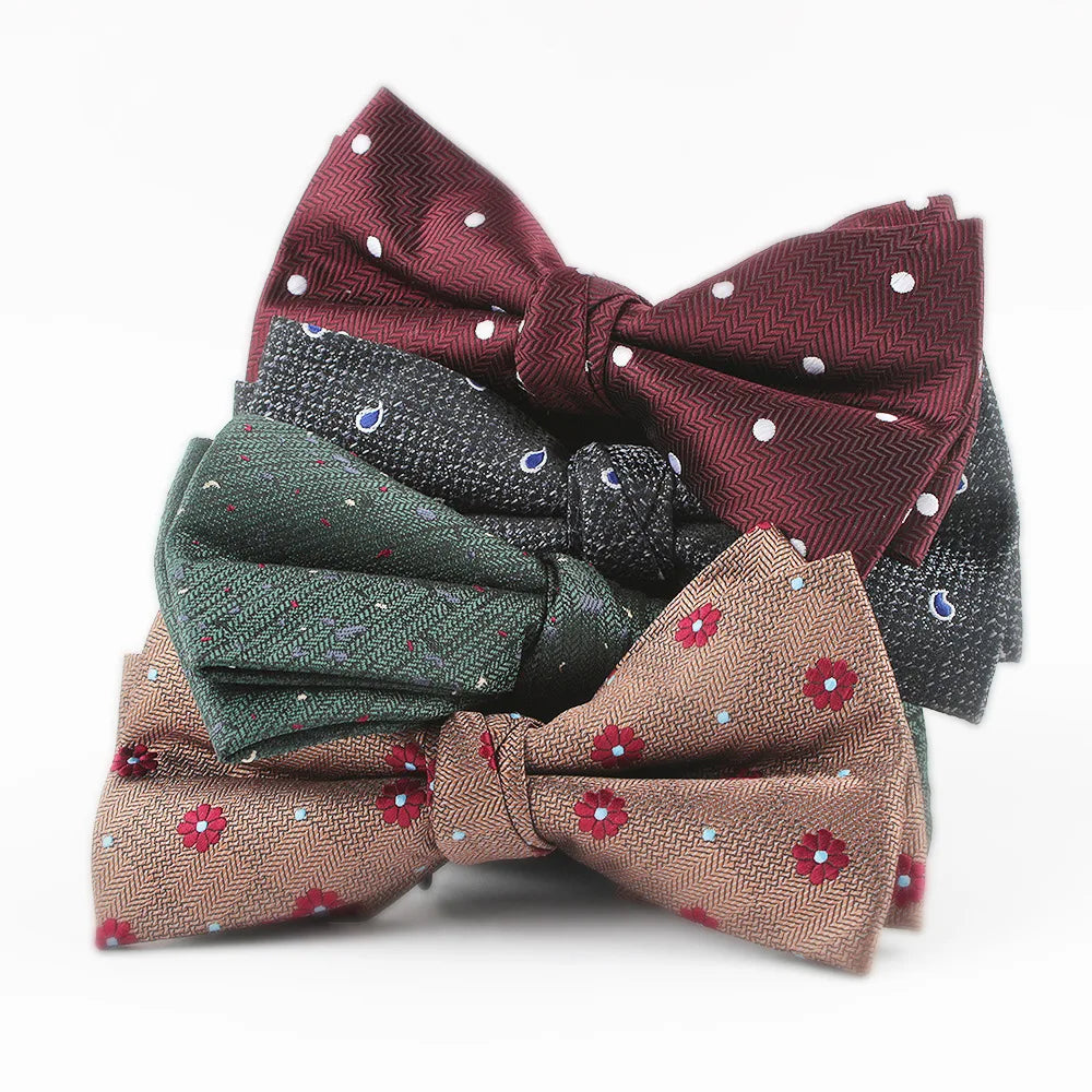 New Polyester Bowtie for Men Fashion Casual Floral Animal Men's Bow Ties Cravat Neckwear for Wedding Party Suits Tie