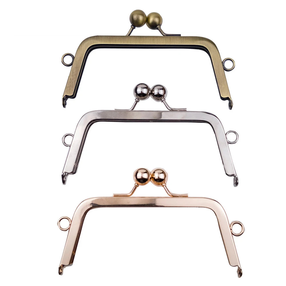 For Deepeel MHD069 14cm Luxury Bag Frames with Closure Hardware Replacement Handbag Handles Crossbody Kiss Lock Clutch Bag Frame