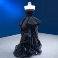 Jancember 222180 Modern High Low Sleeveless Black Evening Wedding Dress