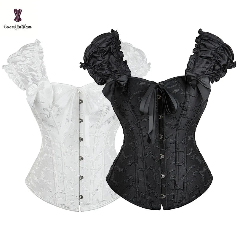 Top Quality Solid Black Female Fashion Dress Crop Tops Off & One Shoulder Wedding Corset Top Woman Lingerie