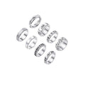 European American Popular Design Fashionable Stainless Steel Titanium Steel Rotating Decompression Ring Star Moon Jewelry
