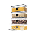 Airtight Food Storage Containers with Lids 4PCS Set 3.2L Plastic Spaghetti Container for Pasta and Long Noodles