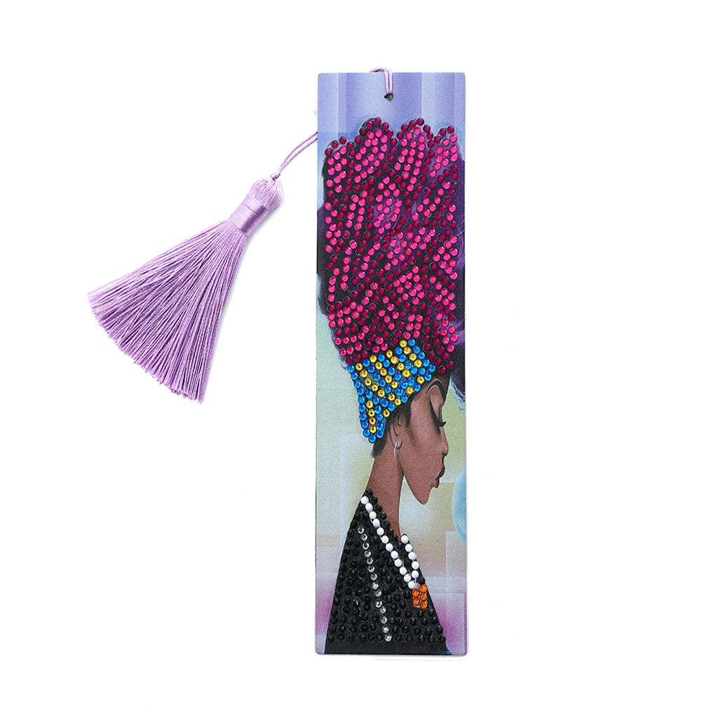 R-SQ214/233 Custom Handmade Leather Bookmark African Fat Woman Diamond Painting Bookmarks for Promotional Use MegaBDM