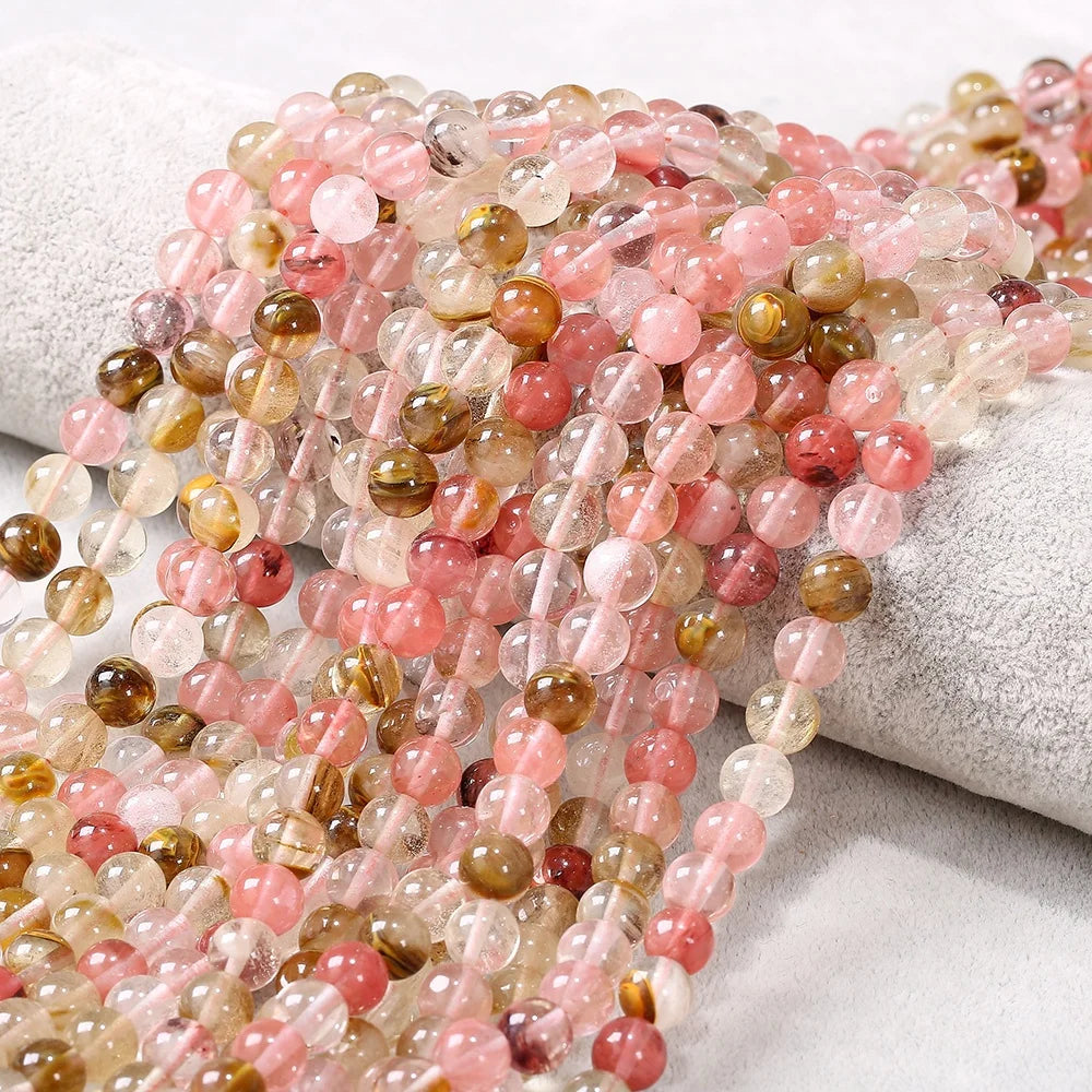 Multicolor Watermelon Peel Crystal Stone BeadsGenuine Polished Natural Gemstones BeadsEarring Necklace Bracelets Making Kit