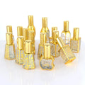 Various Design Gold UV 15ml Glass Perfume Bottle Luxury Thick Refillable Parfum Spray Bottle