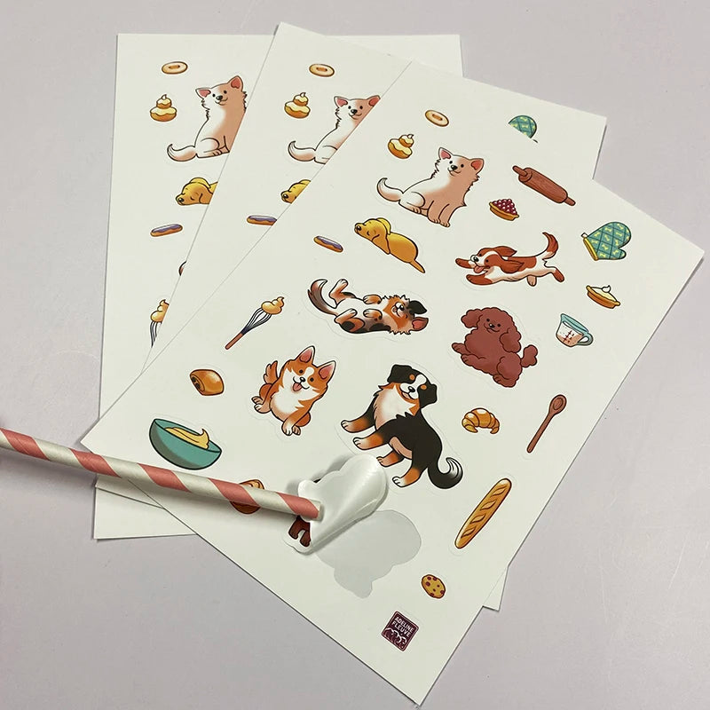 Waterproof Eco-friendly Adhesive Vinyl Label Logo Cartoon Kiss Cut Sticker Vinyl Custom Printing Die Cut Sticker Sheet 100pcs