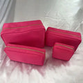 Low MOQ Stock Nylon Custom Embroidery Glitter Chenille Patches Travel Beach Women Holidays Gifts Makeup Small Cosmetic Bags