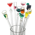 10 Pcs Pack Acrylic Cocktail Swizzle Stirrer Sticks