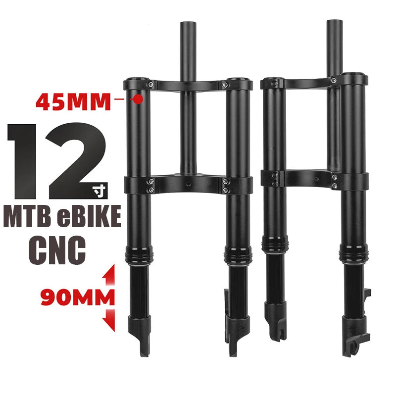 CNC Invert 12inch Fat Bike Suspension Fork 135mm Width/Ebike for Fiido Q1s