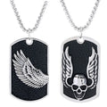 New Arrival Hip-hop Rock Necklace Stainless Steel Chain Alloy Pendant Eagle Flame Necklaces Jewelry Dope Necklace for Men Women