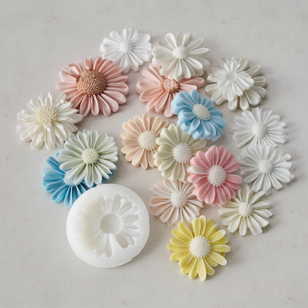 Handmade Soap Gypsum Decorative Mold Sunflower Epoxy Ornament with Daisy Flower Aroma Diffuser Stone Moulds Cake Tools Type