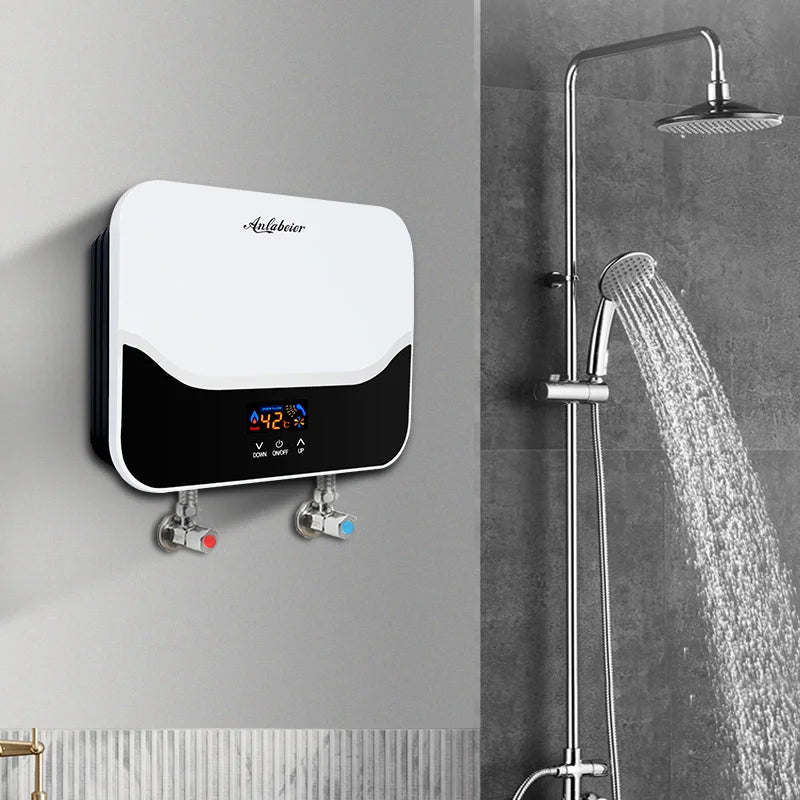 Good Electric Heating Hot Water Instant Tankless Sink Kitchen Electric Geyser Thermostat Water Heater on Demand