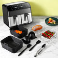 Flexible Food Grade Silicone Ninja AF400UK Dual Zone Air Fryer Accessory Silicone Mould Baking Dishes Pans Air Fryer Liner Set