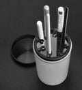 Transparent Washable Nail Art Supplies Bucket Remover Cup Plastic Brush Slot Gel Polish Remover Cleaning Cup for Nail Salons