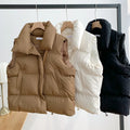 Boutique Wholesale 2026 Winter New Casual Fashion Stand up Collar New Sleeveless Women's Vest