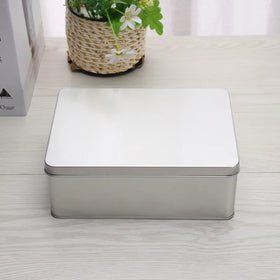 188x136x70mm Big Rectangle Gift Candy Biscuit Storage Box Metal Cookie Tin Containers Tinplate Tin Box