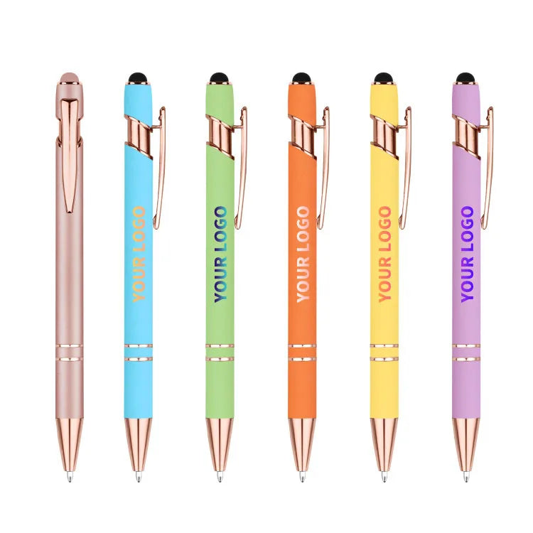 Wholesale Custom Logo Printed Metal Ballpoint Pens 1.0  mm Bulk Writing Promotional Personalized OEM