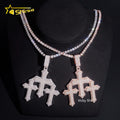 Best Selling Moissanite Charms 925 Sterling Silver Fully Iced Out Moissanite Cross Pendant Custom Hip Hop Rapper Pendant Jewelry