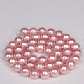 Wholesale Round Polished Plated Deep Pink South Sea Shell Pearls Beads for Jewelry Making  4mm 6mm 8mm 10mm 12mm 38cm Strand