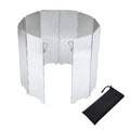 Outdoor Camping Portable Collapsible 10 Plates Stove Aluminium  Wind Screen Wind Shield