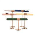 Wholesale Golden Metal Ring Display Stand Props Microfiber Earrings Props Display Design