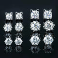 Round butterfly Heart Flower Shaped Gra Certified S925 Sterling Silver Screw Back Moissanite Diamond Stud Earring for Women MegaBDM