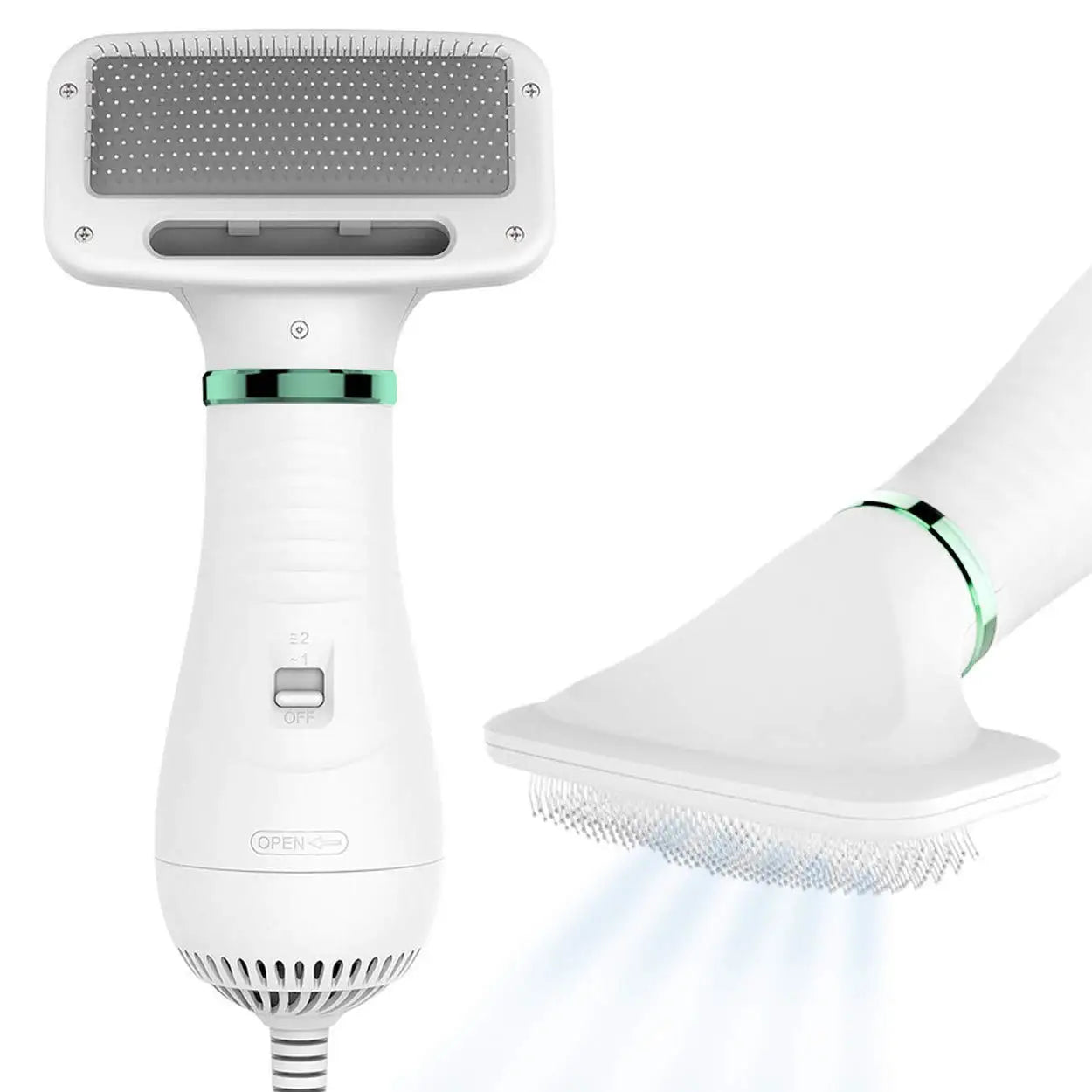 Dog Hair Dryer with Pet Hair Brush 2 in 1 with 3 Heating Grade Massage Comb Hair Removal for Small Middle Sized Dog and Cat
