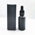 15ml 30ml 50ml 100ml Round Frosted Black Glass Oil Dropper Bottle Luxury Stock Cosmetic Packing Box Empty