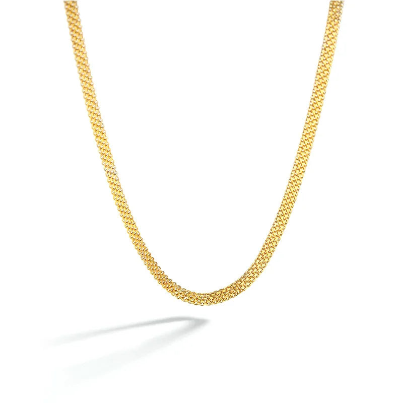 Laodun Fine Jewelry Popular S925 Necklace Vintage Classic Creative Engraved Design Sterling Silver Choker Necklace Vermeil