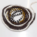 Handmade 50 Inches Adjustable Bulk Tie on Waist Beads on Cotton Cord Belly Chain Body Jewelry Stability Brown Color